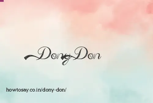 Dony Don