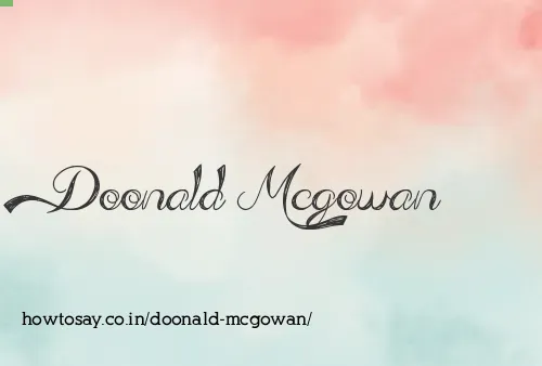 Doonald Mcgowan