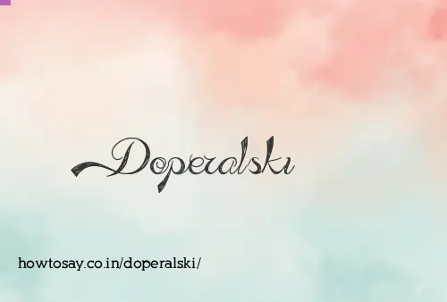 Doperalski