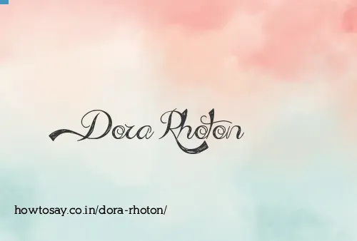Dora Rhoton