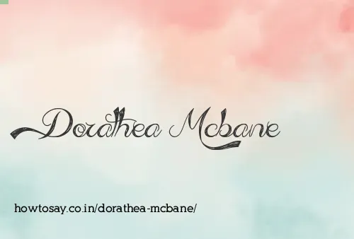 Dorathea Mcbane