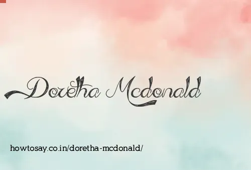 Doretha Mcdonald