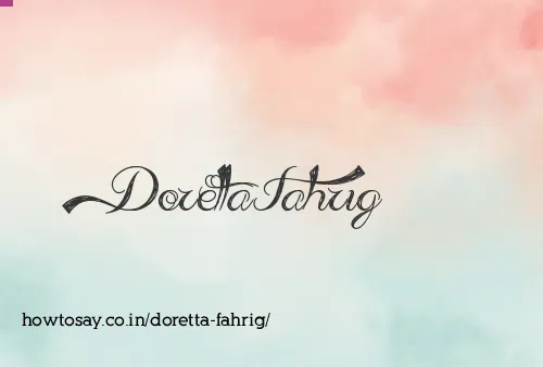 Doretta Fahrig