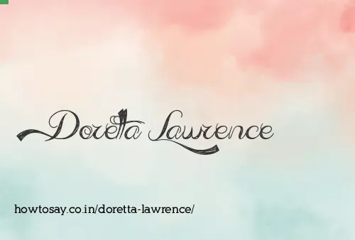 Doretta Lawrence