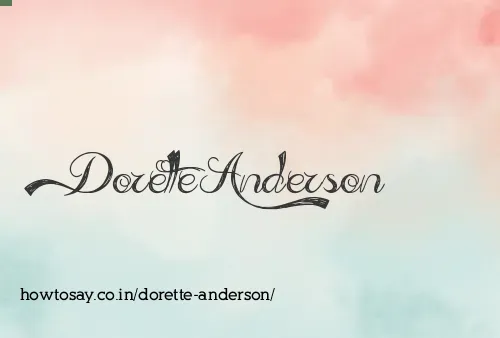 Dorette Anderson