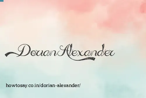 Dorian Alexander
