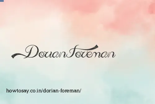 Dorian Foreman