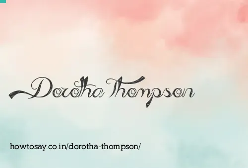 Dorotha Thompson
