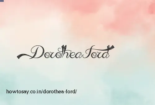 Dorothea Ford