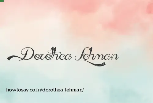 Dorothea Lehman