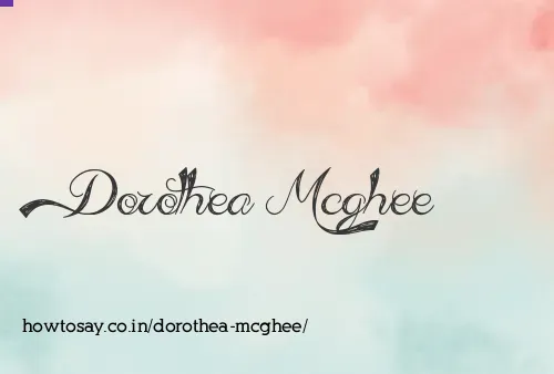 Dorothea Mcghee
