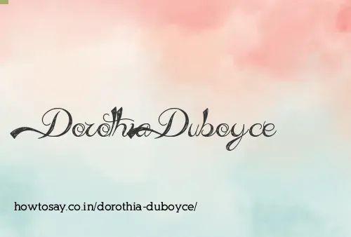 Dorothia Duboyce