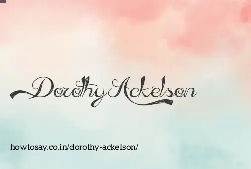 Dorothy Ackelson