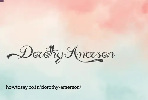 Dorothy Amerson