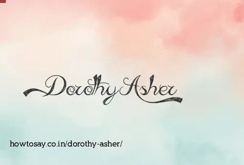 Dorothy Asher