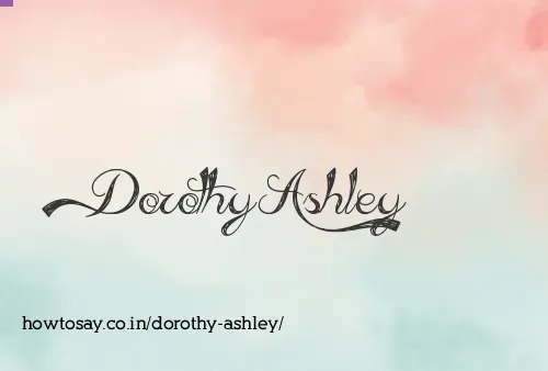 Dorothy Ashley
