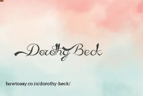 Dorothy Beck