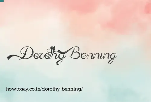 Dorothy Benning