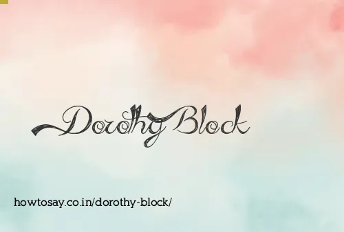 Dorothy Block