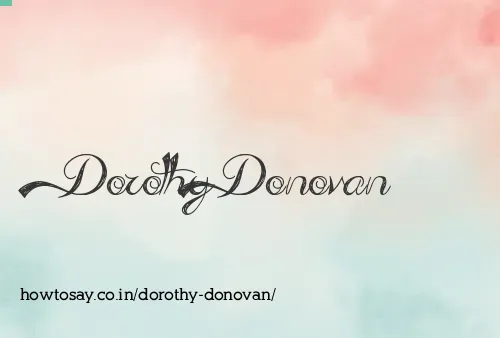 Dorothy Donovan