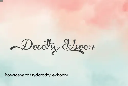 Dorothy Ekboon