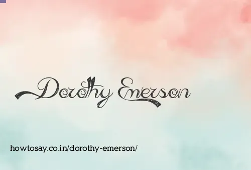 Dorothy Emerson