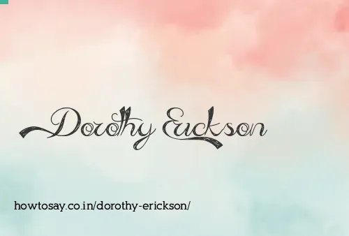 Dorothy Erickson