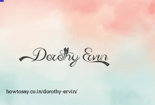 Dorothy Ervin