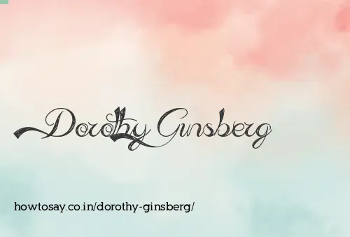 Dorothy Ginsberg