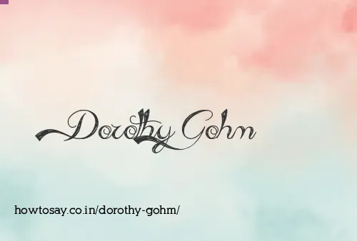 Dorothy Gohm