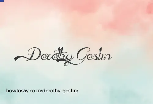 Dorothy Goslin