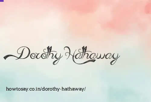Dorothy Hathaway