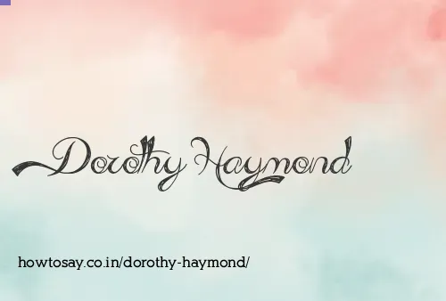 Dorothy Haymond