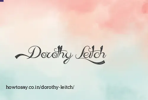 Dorothy Leitch