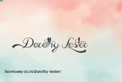 Dorothy Lester