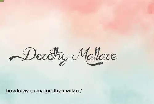 Dorothy Mallare