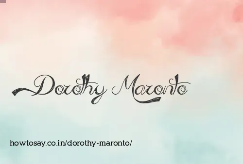Dorothy Maronto