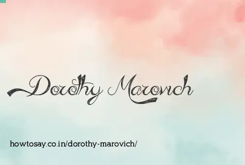Dorothy Marovich
