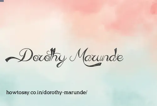 Dorothy Marunde