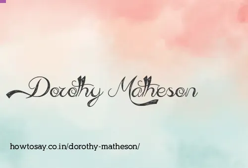 Dorothy Matheson
