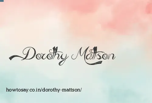 Dorothy Mattson