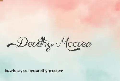 Dorothy Mccrea