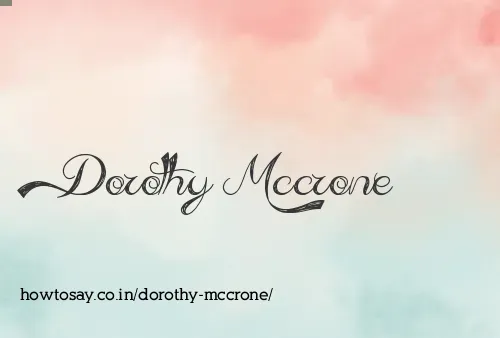 Dorothy Mccrone