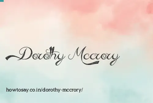 Dorothy Mccrory