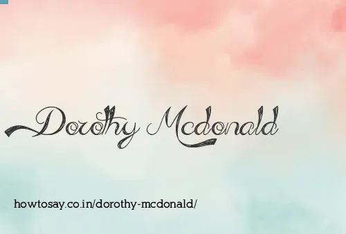 Dorothy Mcdonald