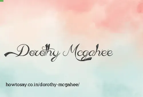 Dorothy Mcgahee