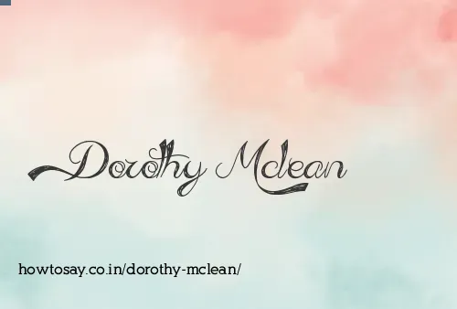 Dorothy Mclean