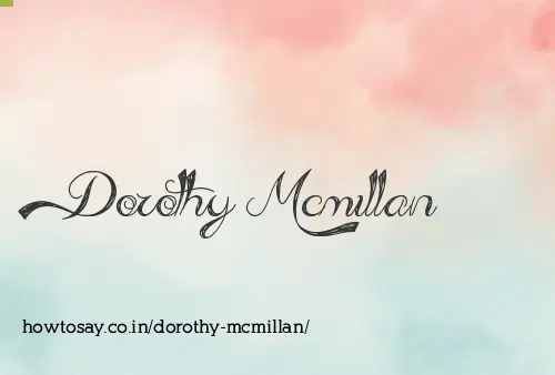 Dorothy Mcmillan