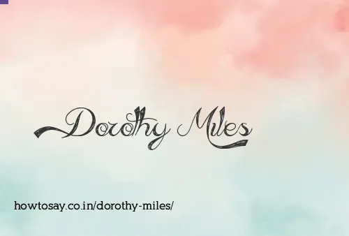 Dorothy Miles