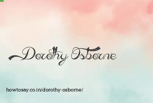 Dorothy Osborne